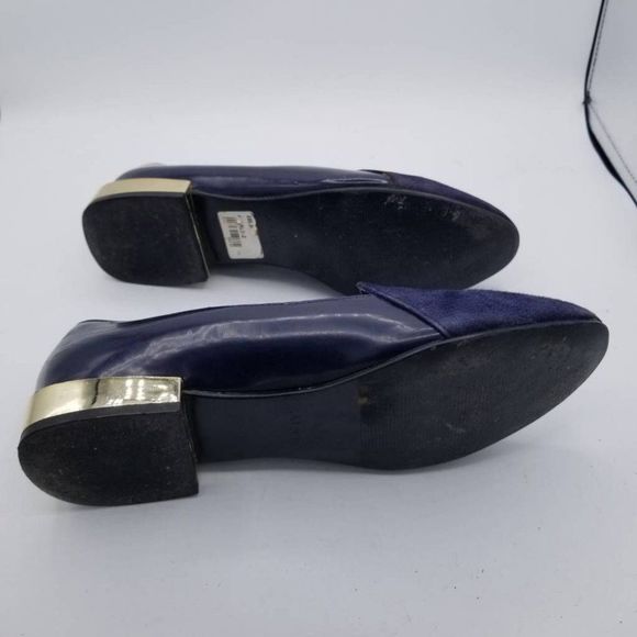 Aldo Womens Abbatha Loafer Flat Shoes Blue Leather Slip On Almond Toe 6 EUR 36 - Picture 5 of 9